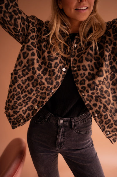 Flair - Damen Bomberjacke mit Leopardenmuster | Übergangsjacke