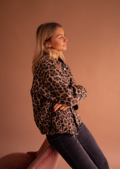 Flair - Damen Bomberjacke mit Leopardenmuster | Übergangsjacke