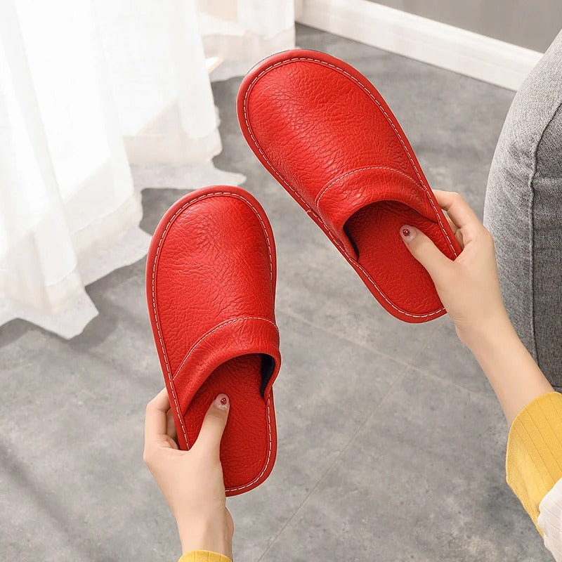 Flair - Damen Bequeme Lederpantoffeln für luxuriösen Komfort | Herbst