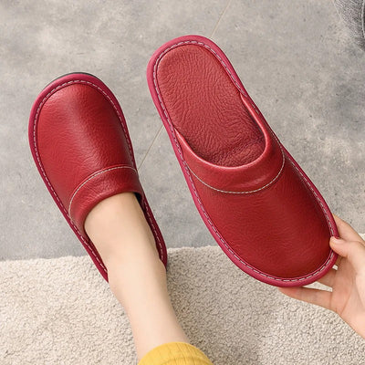 Flair - Damen Bequeme Lederpantoffeln für luxuriösen Komfort | Herbst