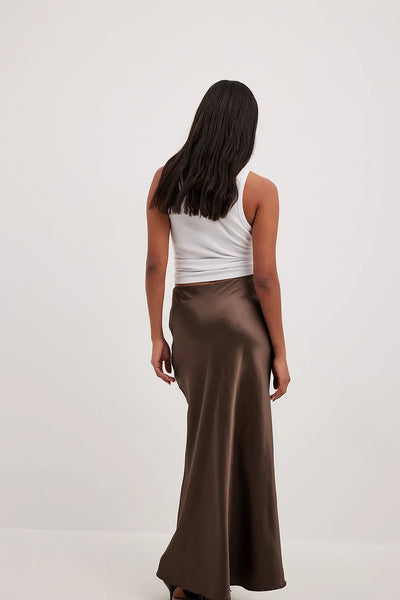 Flair - Hochtaillierter Satin-Rock
