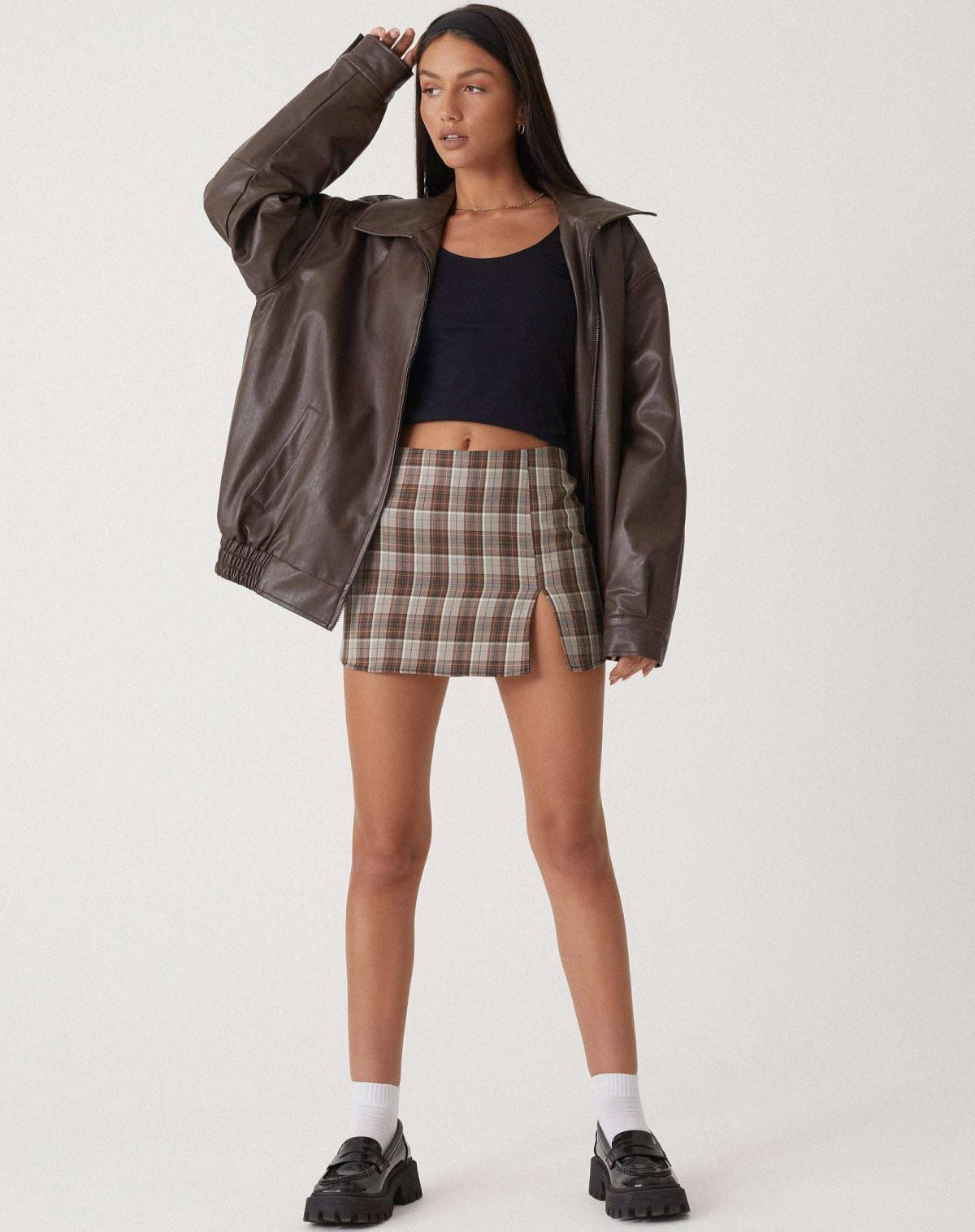 Flair - Damen Übergroß PU-Lederjacke | Herbst